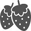 複数のいちごのアイコン